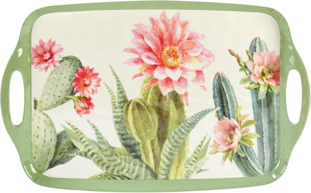 Certified International Desert Beauty Melamine Rectangular Tray with Handles