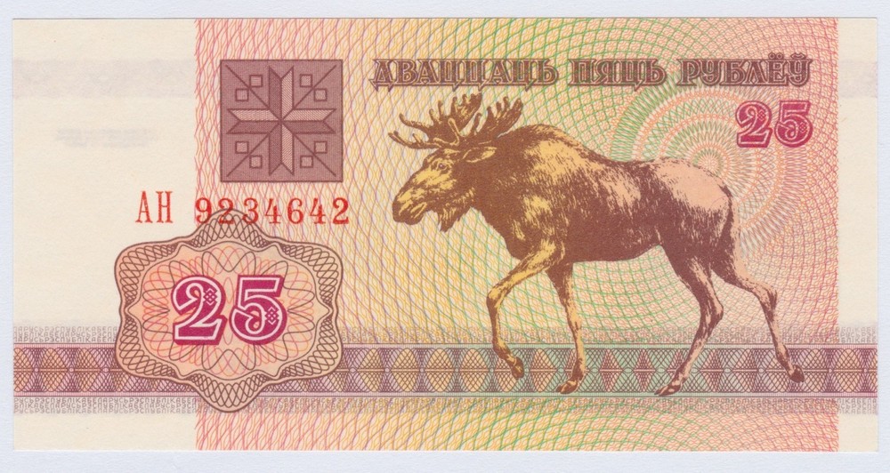 Belarus Banknote 25 Roubles 1992 UNC Belarus