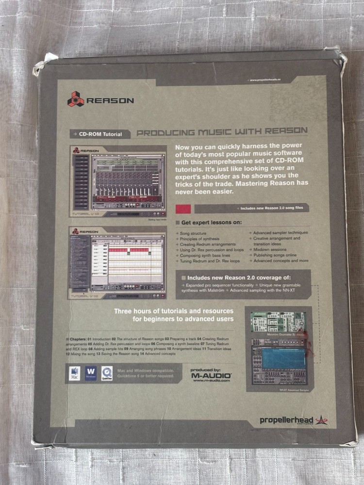 Propellerhead Reason 2.5 Software & Tutorial Disc- No License No- Disc's Only