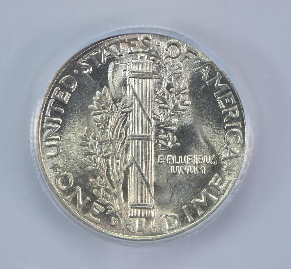 1939-D Mercury Dime MS65 FB ICG