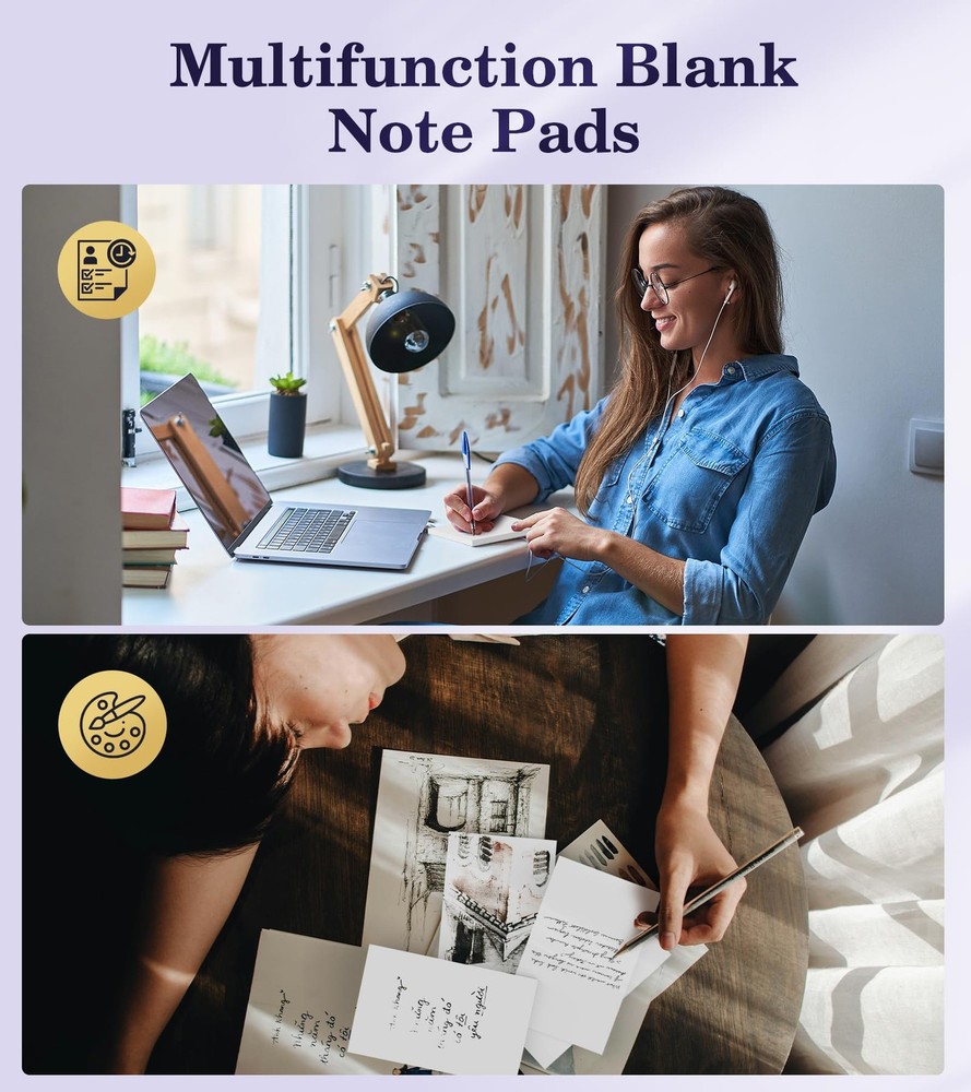 Small Note Pads 3x5 Pocket Notepad, 10 Pack Server 3x5, White- 10