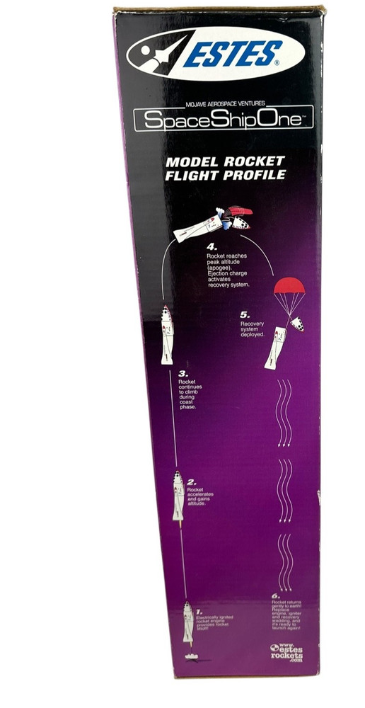 Estes E-Powered Space Ship One #2196 Flying Model Rocket Kit Length 26"