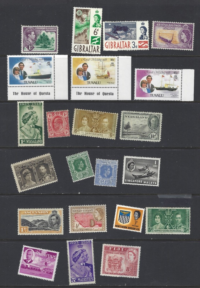 British Colonies Stamps, 45 Different, Mint