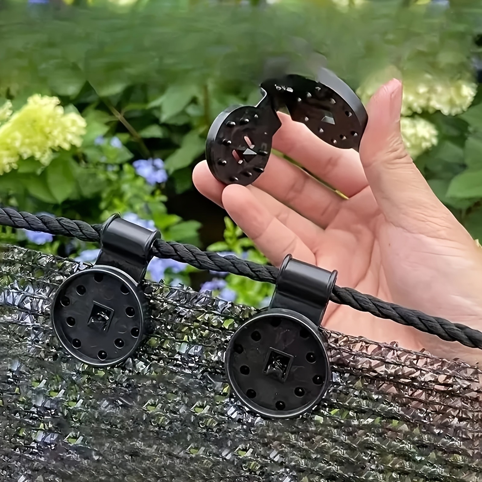 100PCS Black Plastic Net Clips - For Shade Cloth & Garden Netting Fixing