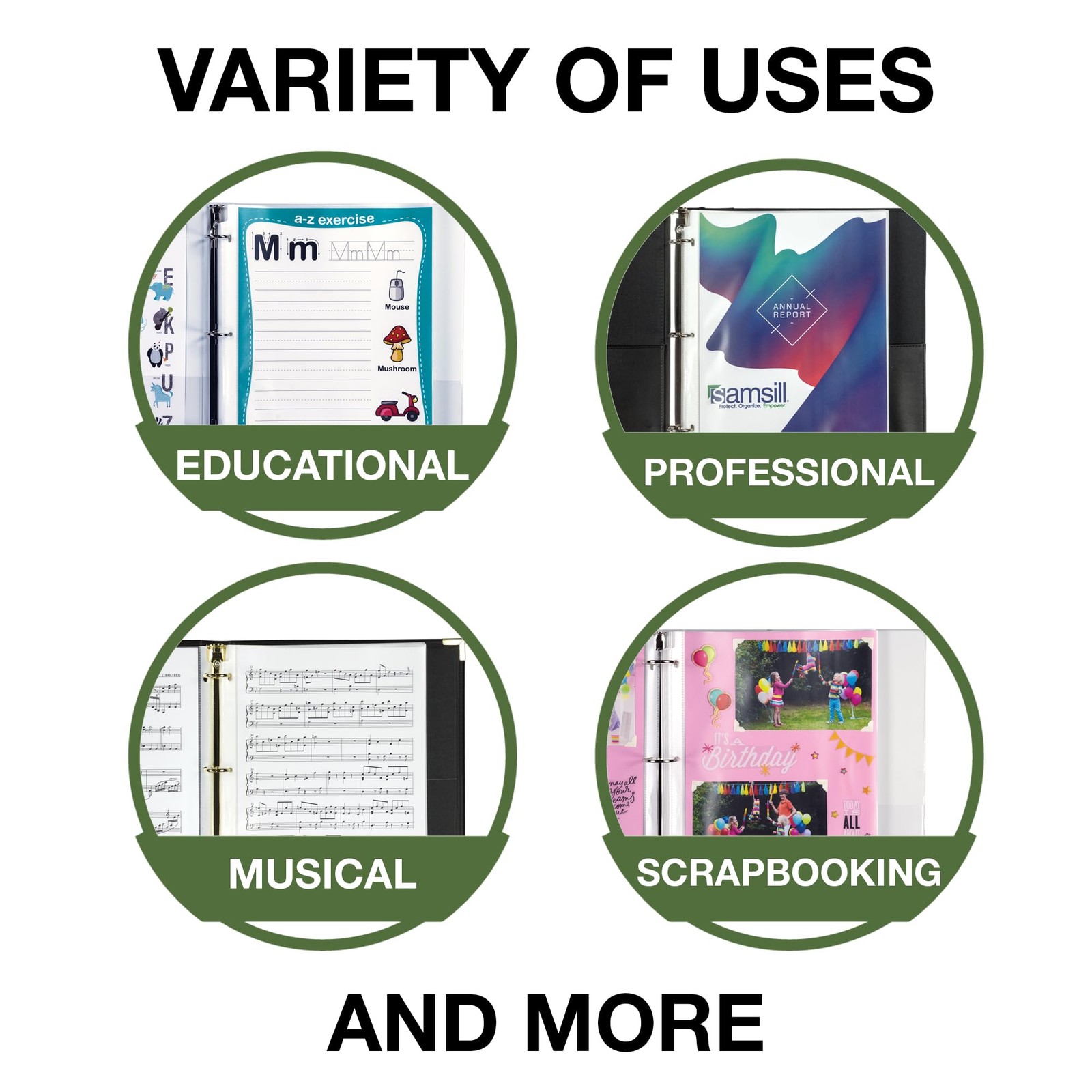 200 Pack Heavy Duty Sheet Protectors, Crystal Clear, 8.5x11 Inch Page Protect...