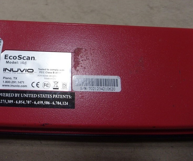 Inuvio i4d EcoScan Portable Duplex Card Scanner SEE NOTES