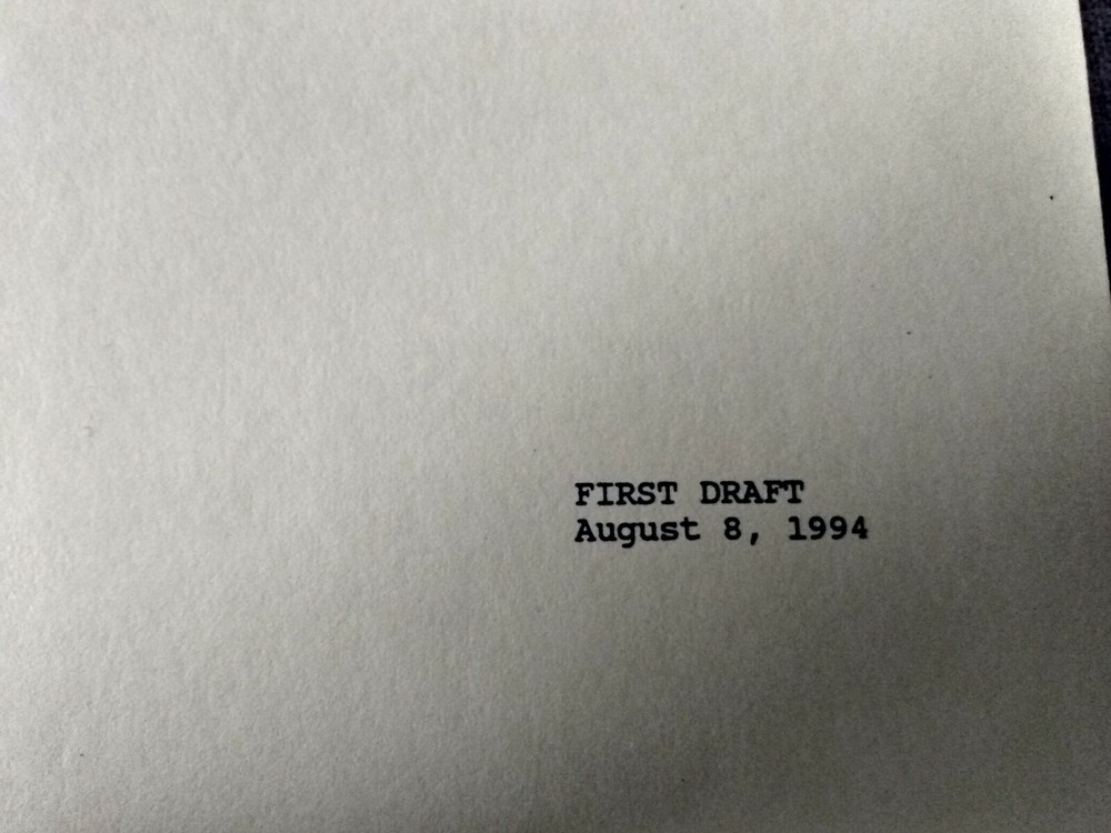 Second Nature Screenplay Movie Script by Scott Frank First Draft August 8,1994