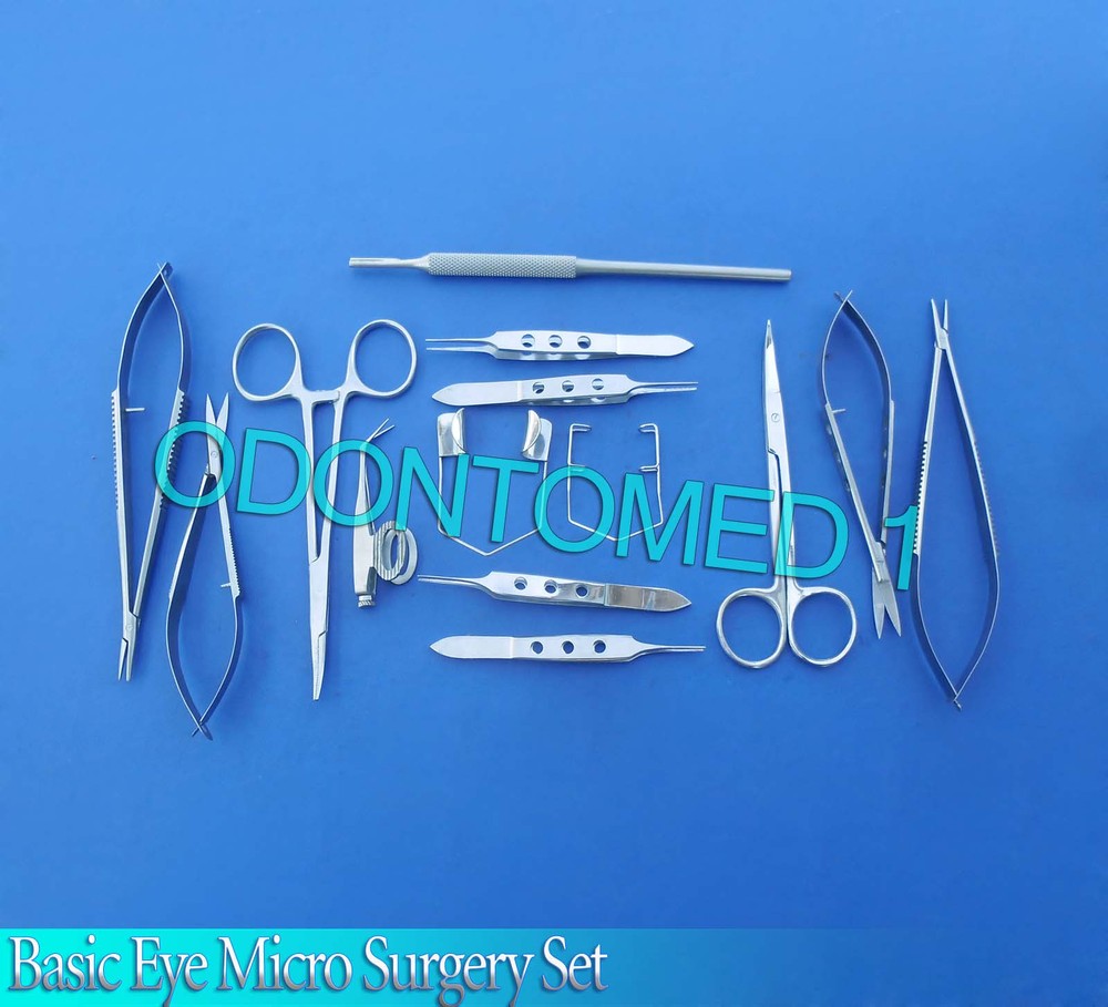 15 Basic Eye Micro Surgery Ophthalmic Scissors Surgical Instruments Set Ey-017