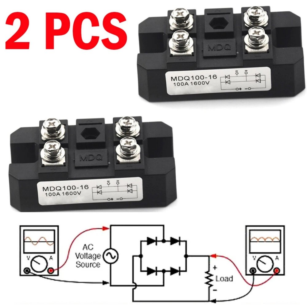 MDQ 100A 1600V Single Phase Bridge Rectifier Module 4 Terminals Power Converter
