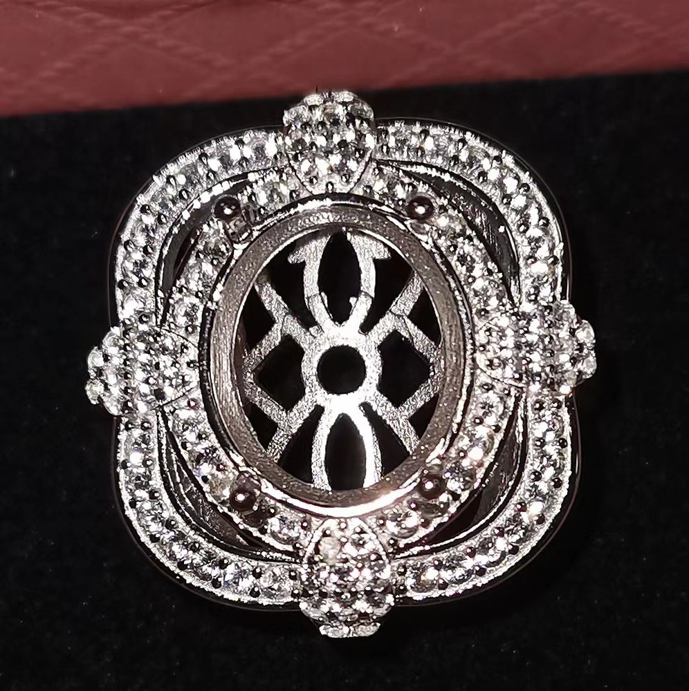 Sterling Silver Semi Mount Ring Setting Oval OV 12X10mm
