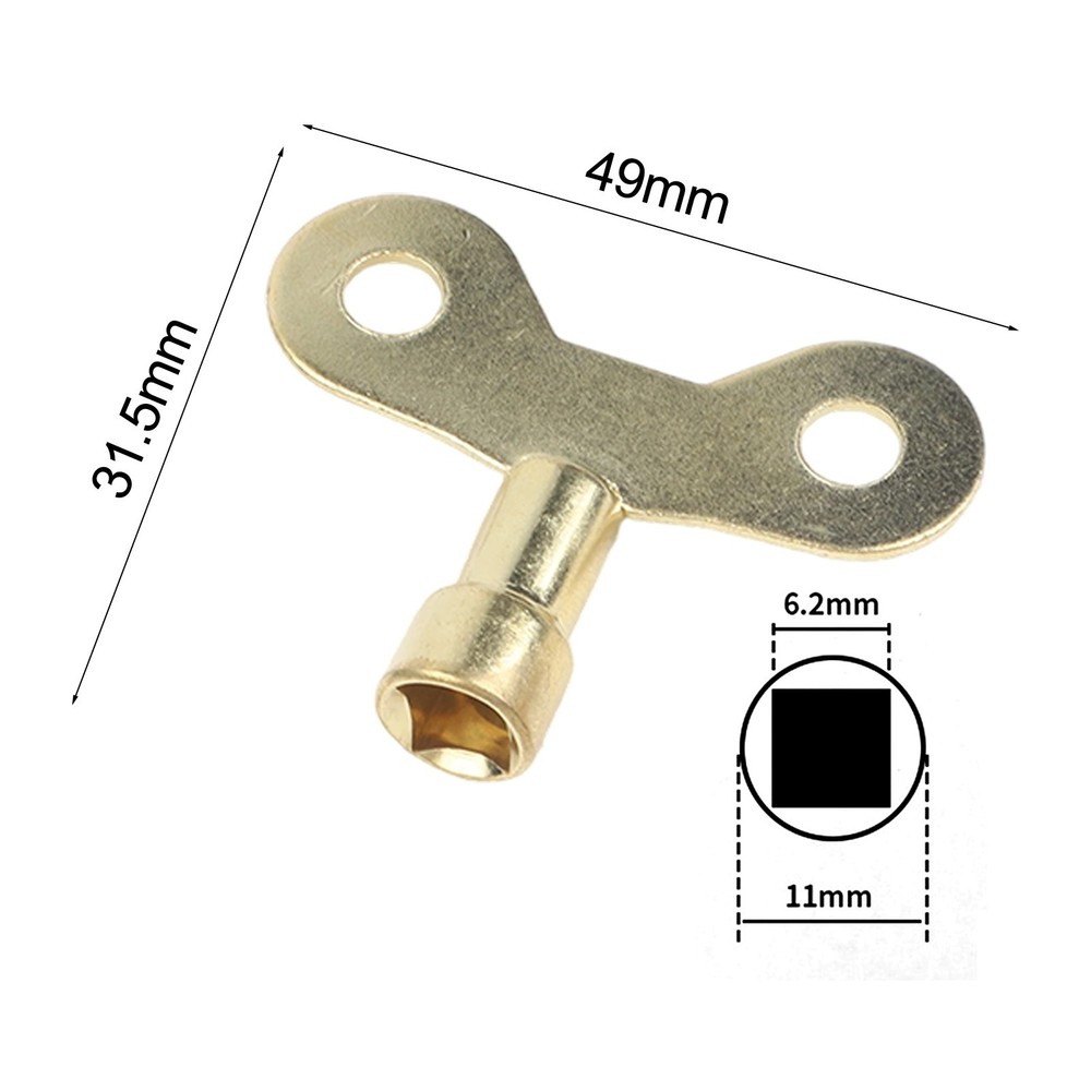 Compact Metal Radiator Bleed Keys No Tools Needed Easy Operation for Heaters