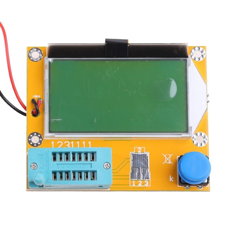 9V LCD Digital Transistor Tester LCR-T4 Meter 12864 Backlight Capacitance