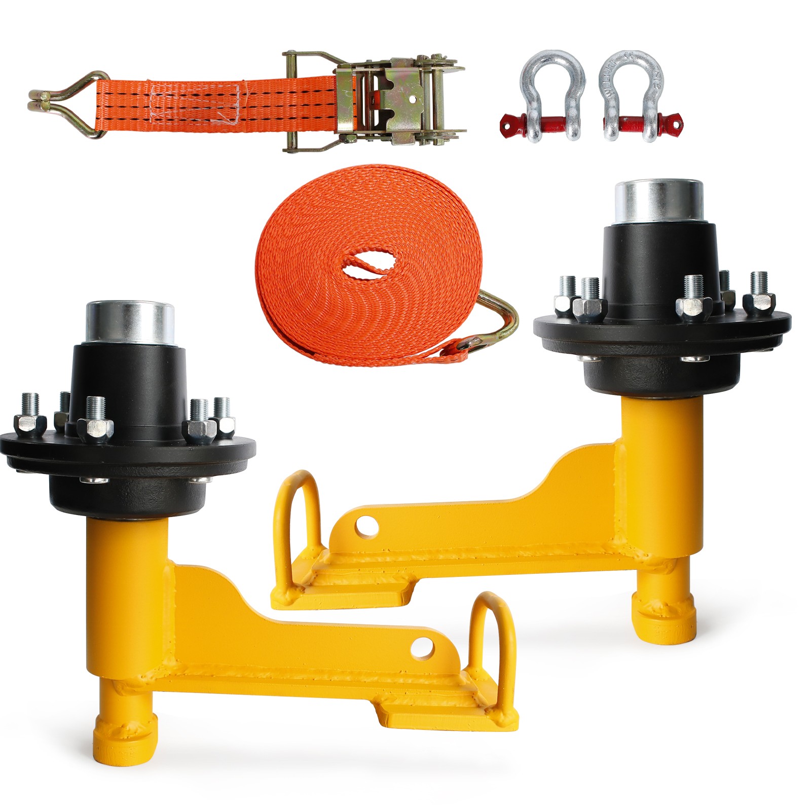 2Pack Shipping Container Wheels 6-Lug Wheels Kit, Shipping Container Accessories