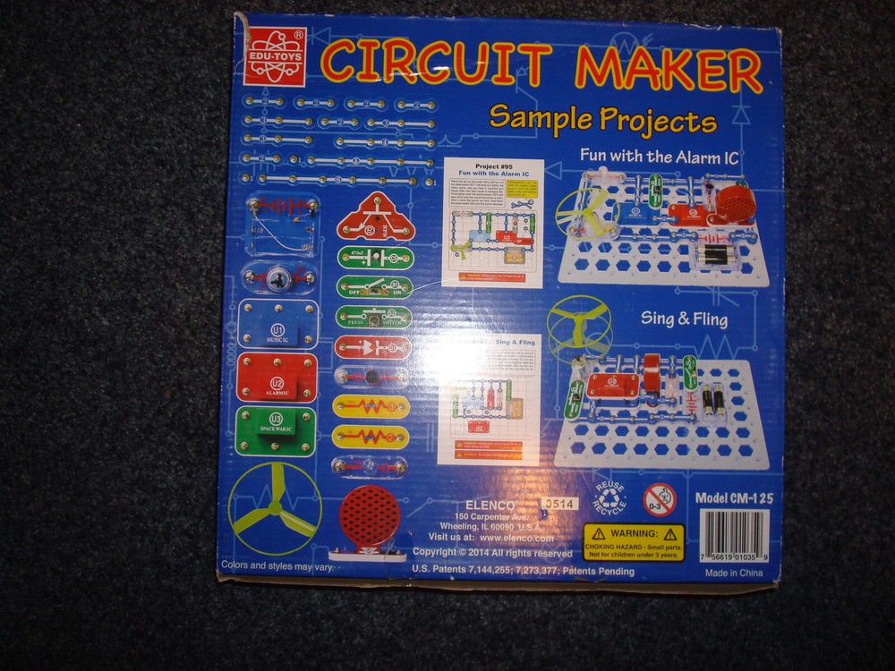 Edu Toys Circuit Maker Skill Builder 125, ages 8+ electronics projects, Science