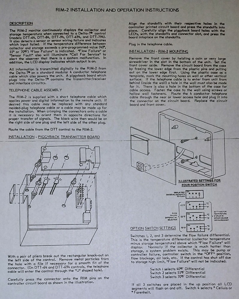 Heliotrope General RIM-2 Solar Controller Remote Instrument Module NEW