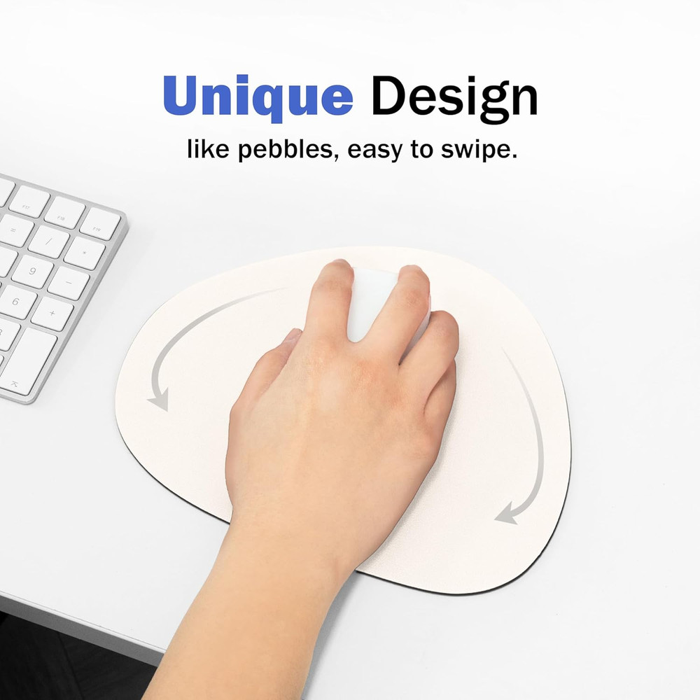 Mouse Pad, Non-Slip Washable Waterproof Computer Mouse Pad (Vanilla Cream)