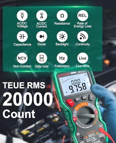 Digital Multimeter Tester TRMS 20000 Counts Auto-Ranging Voltmeter Measures