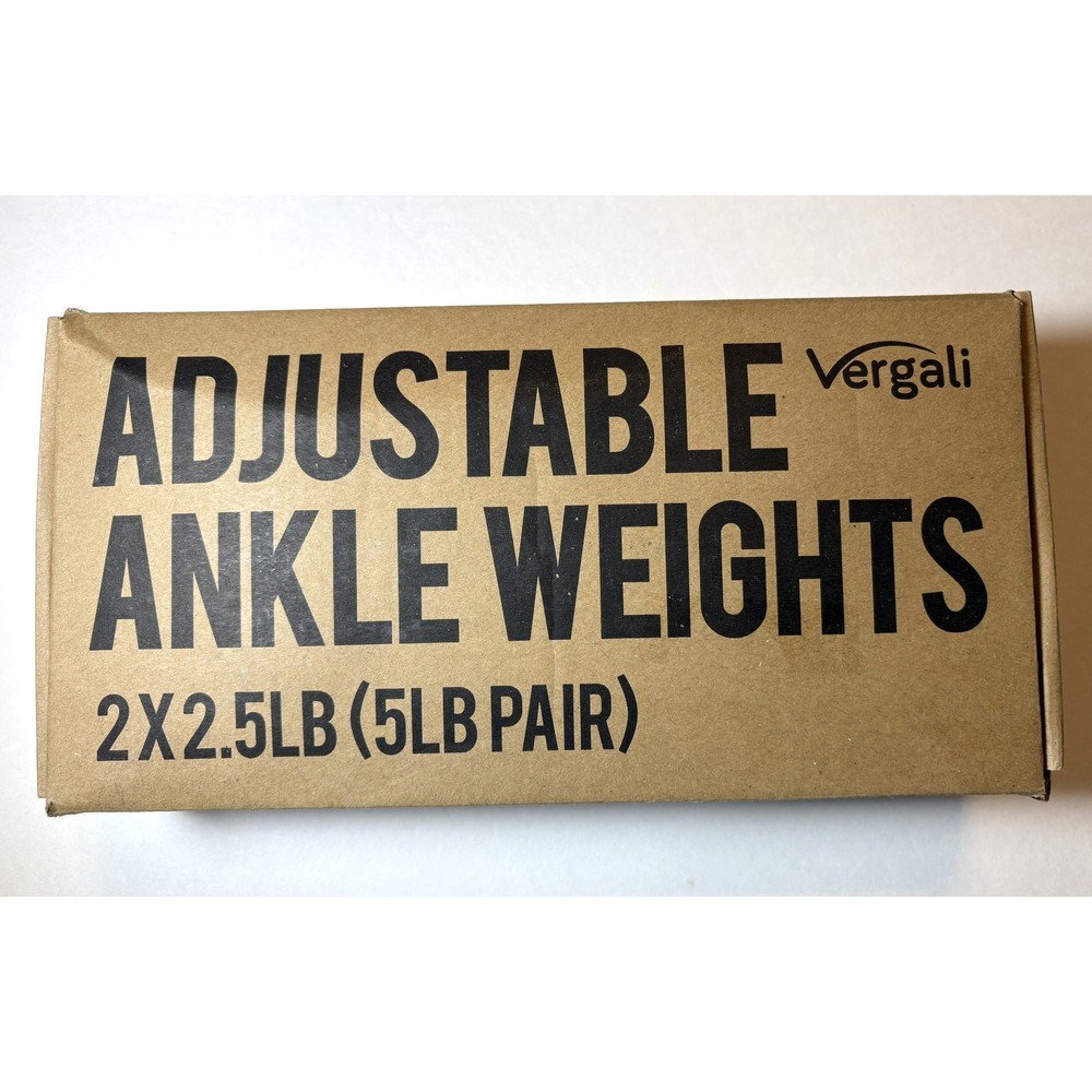 New Vergali Adjustable Ankle Weights - 2 x 2.5LB (5LB PAIR)