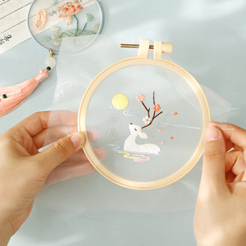Handmade Embroidered Amulet Needlework Easy Embroidery Material Kit Pendant DIY