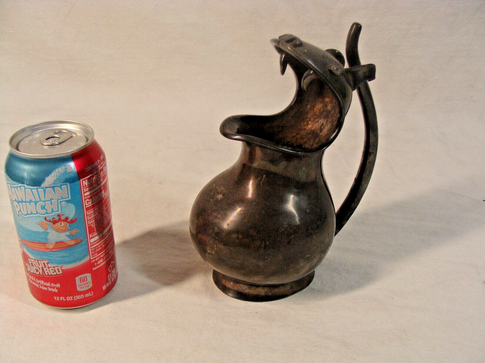 Antique  19C Silverplate Figural  Mouse Form Pitcher