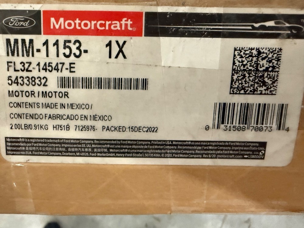 Genuine Ford Adjust Motor FL3Z-14547-E