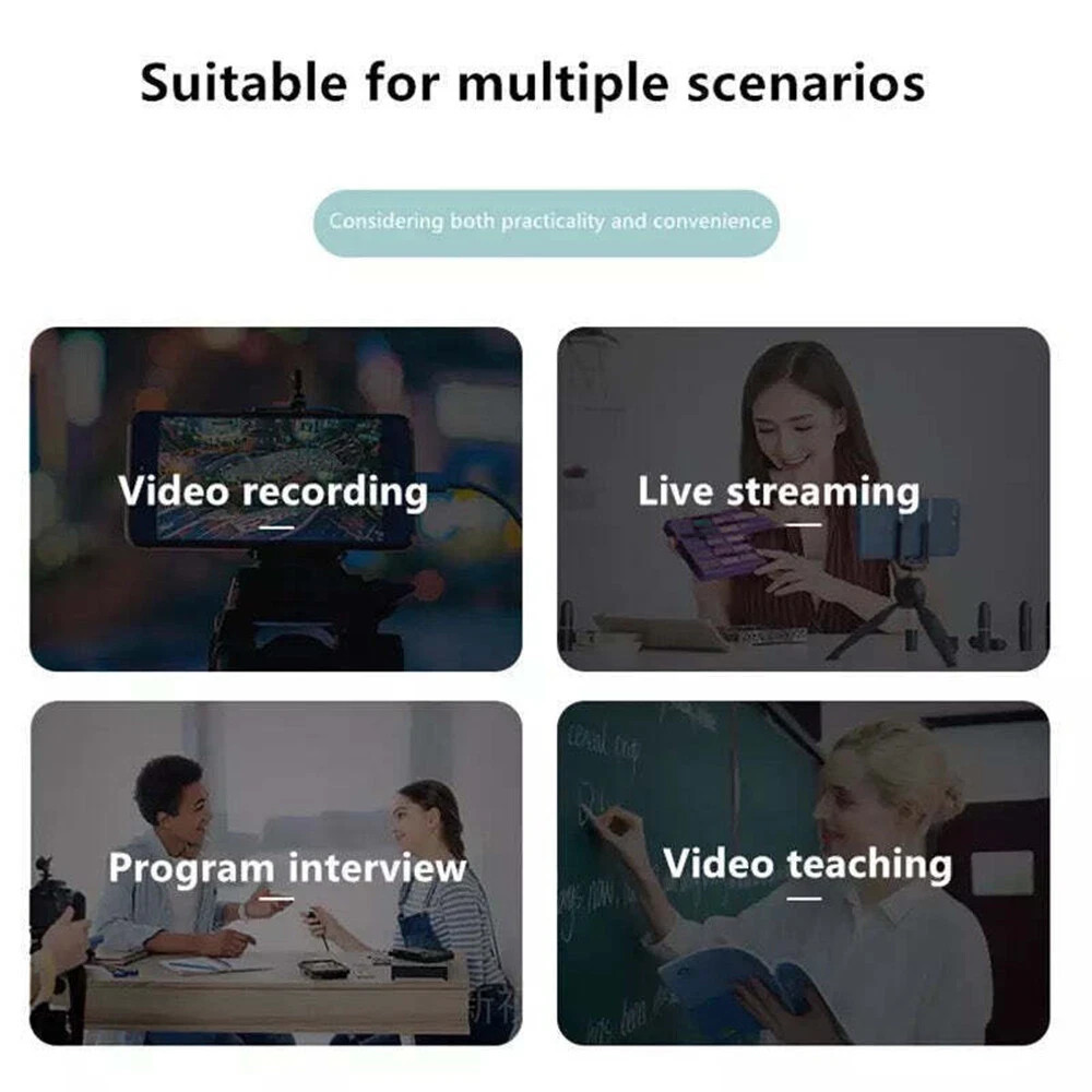 Type C Lavalier Lapel Microphone Mic For iPhone Android&Windows Smartphone