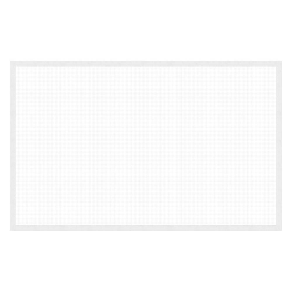 Window Screen Mesh, 31" x 55" Fiberglass Net Mesh White Frame Hook and Loop