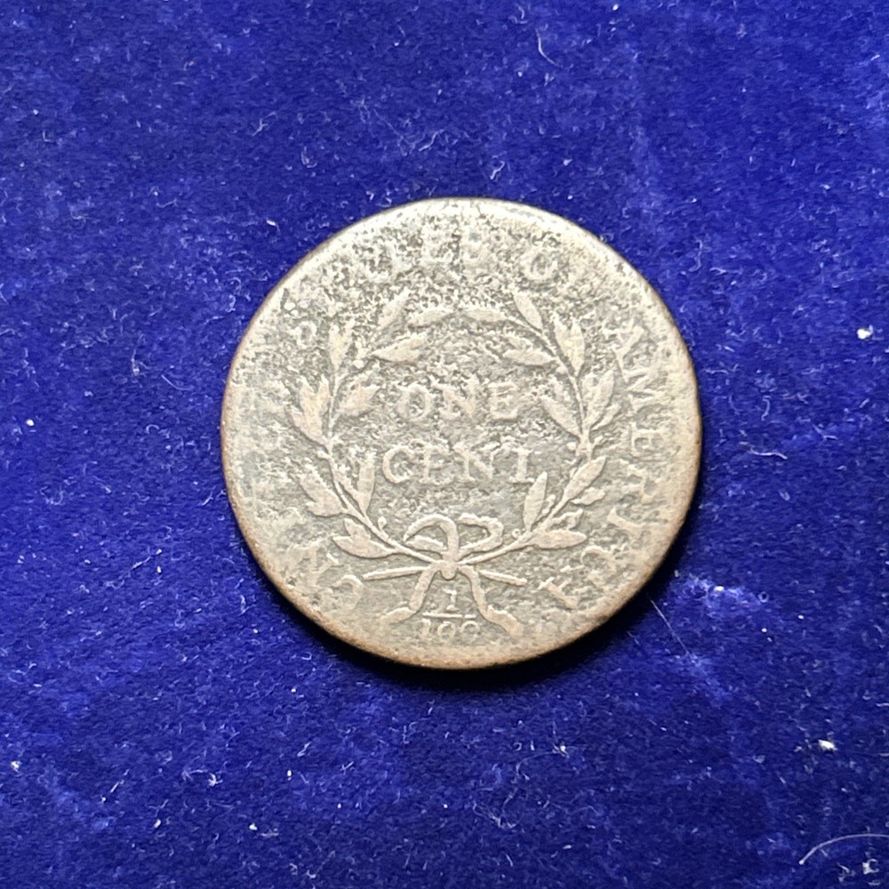 VERY SCARCE 1796! DRAPED BUST LARGE CENT - FINE QA2049