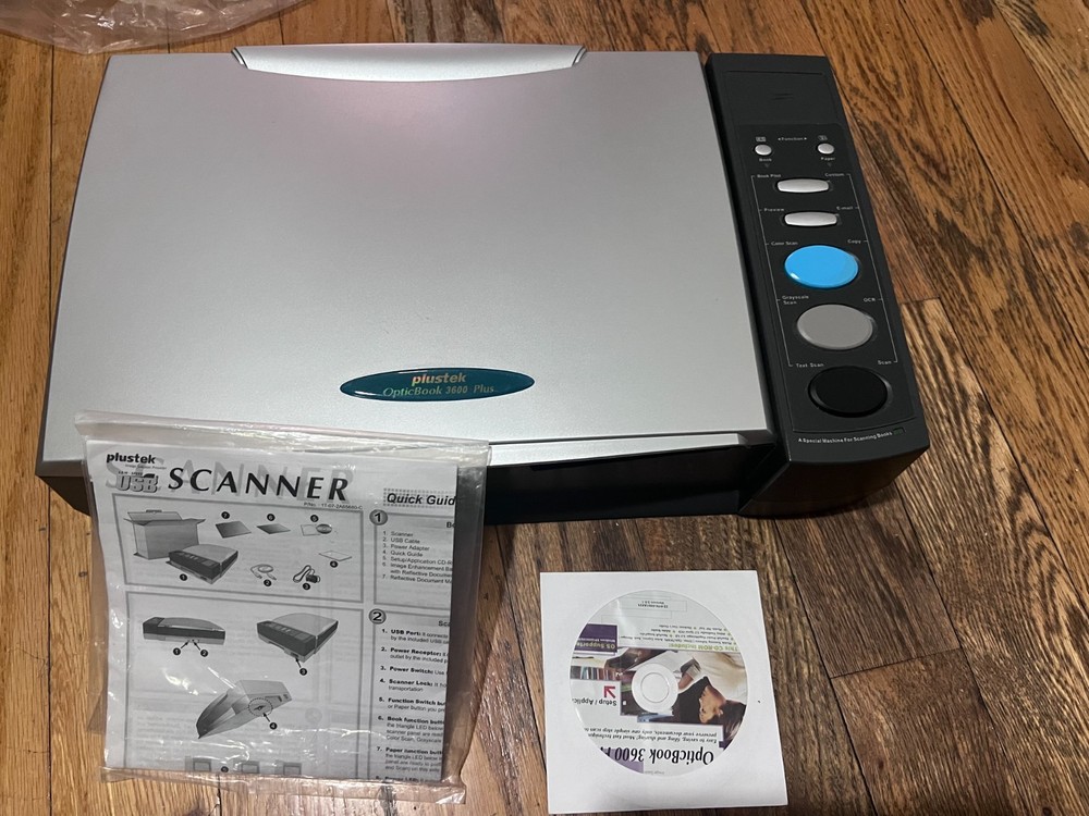 Plustek OpticBook 3600 Plus Flatbed Book Scanner