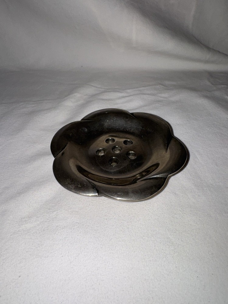 DANSK Silver Plate Flower Dish/Bowl *Design with Light* MCM Gunnar Cyren Japan