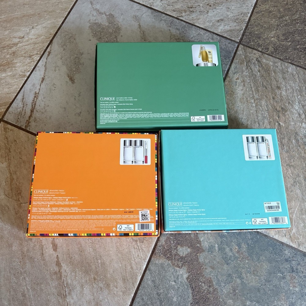 Clinique Bundle Of 3 Gift Boxes **Empty** GUC