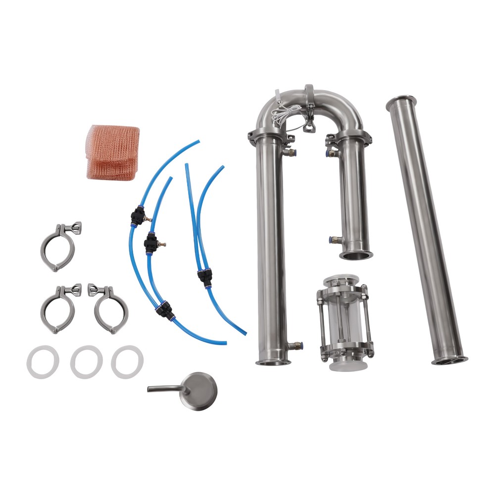 2" Still Moonshine Reflux Distilling Column Brew Bear Wine Making Tool Stainless
