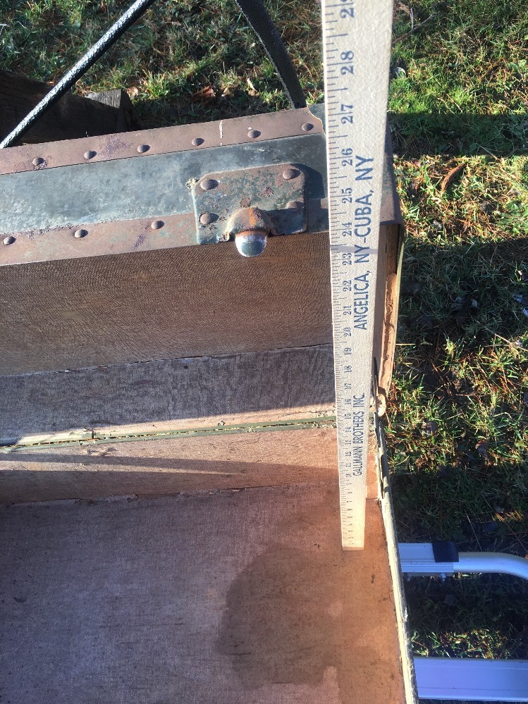 Lambert VTG Military World War II 2 Foot Locker Trunk Army Oakland CA Genesee PA