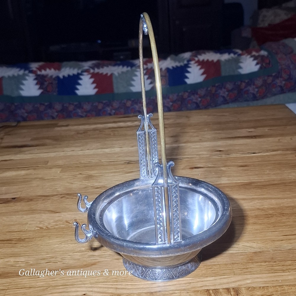 Antique Hartford Silver Plate Pickle Castor Dish