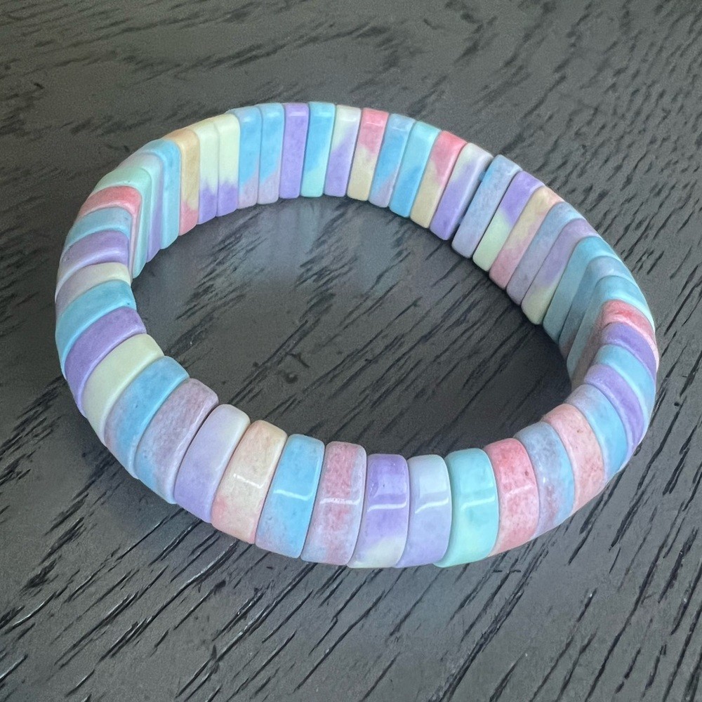 Rainbow stone soft bangle SIZE 6.75’