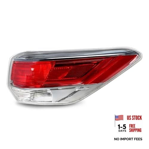 Outer Tail Light Passenger Side Compatible with Highlander 2014 2015 2016 Right