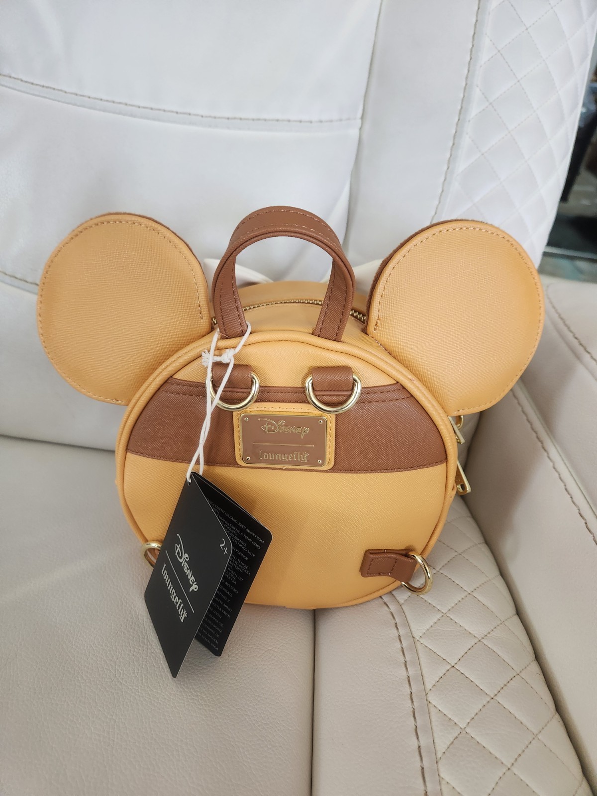 Loungefly Disney Minnie Mouse Chocolate Concha Figural Convertible Mini Backpack