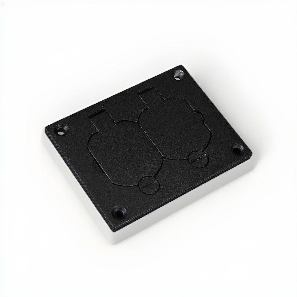 🔴Legrand / Wiremold 828R-TCAL-BK Receptacle Duplex Rectangular Plate Black‼️