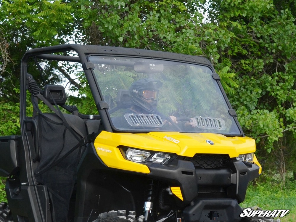SuperATV Scratch Resistant Vented Full Windshield for Can-Am Defender (2016+)