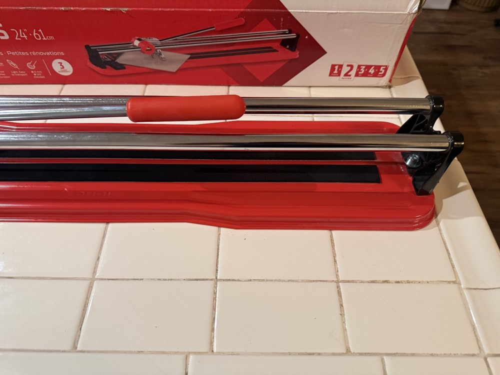 Rubi Practic 61 Plus 24 in. Tile Cutter w/ Tungsten Carbide Blade & Roller Guide