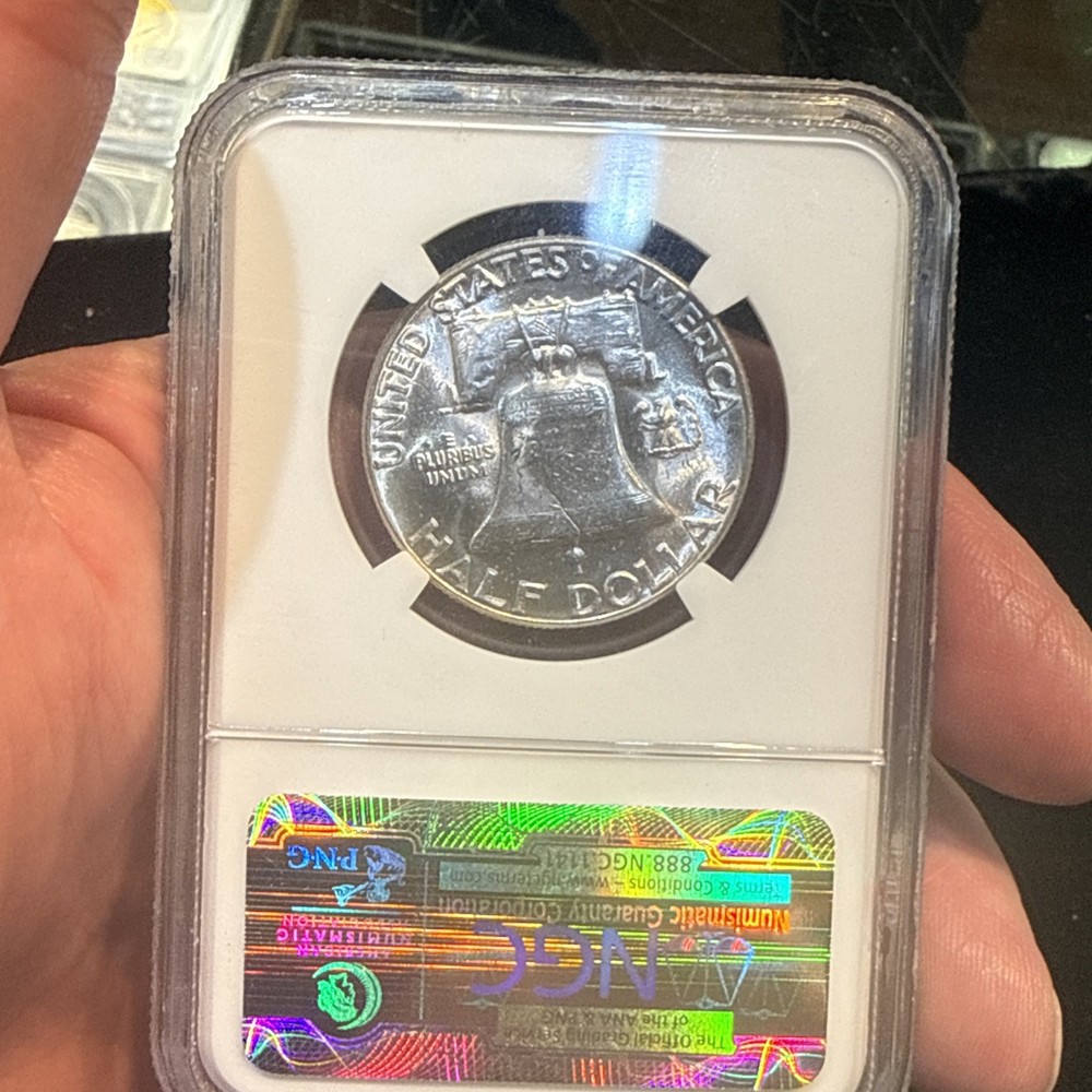 1957 Ben Franklin Half Dollar NGC MS64 90% Silver