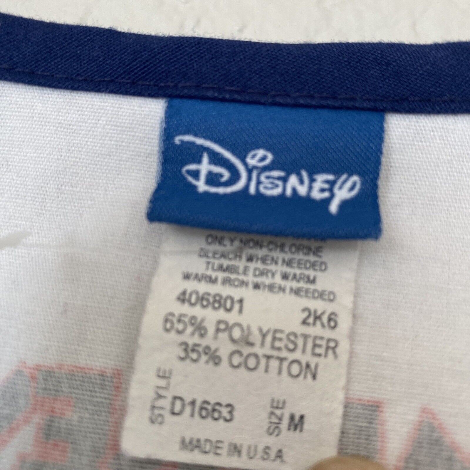 Disney 75 Years Of Fun Mickey Mouse Scrub Top *Rare* Size M