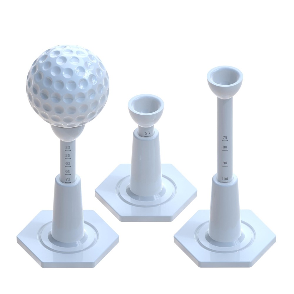 2 Pack Adjustable Unbreakable Golf Tee Rubber Mats Driving Range Accessory