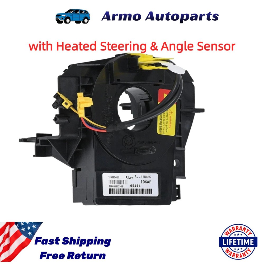 For 2007-2018 Jeep Wrangler Clock Spring W/ Angle Sensor W/ Heated 68003216AE