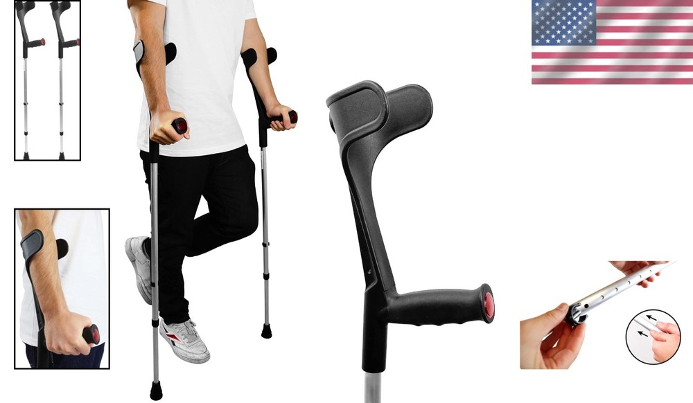 Mobility Aid: Lightweight Forearm Crutches x2