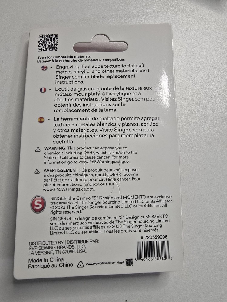 SINGER MOMENTO Engraving Tool Replacement 2 Pieces