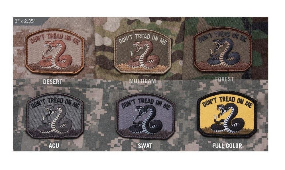 Milspec Monkey MSM Morale Patch Nylon - Don't Tread On Me - SWAT pattern - NEW