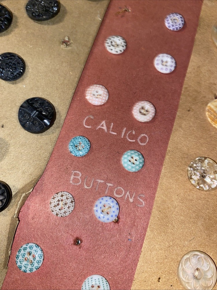 Antique Button Display Lot Victorian