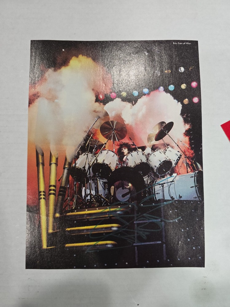 Eric Carr KISS Signed Autographed Magazine Page Beckett Authentic Encapsulated