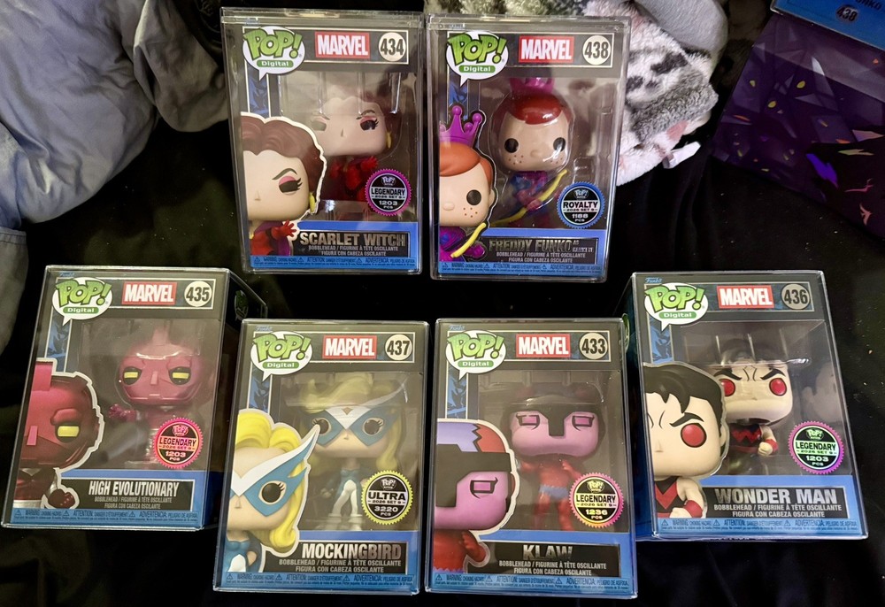 🔥Funko Pop! Digital - Marvel -Set of 6 in Protectors - Read Description 🔥